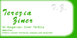 terezia ziner business card